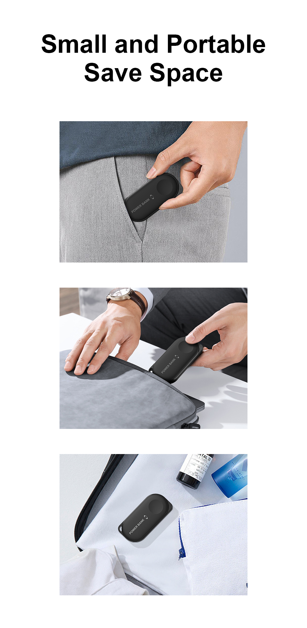 Wireless Charging Magnetic Charger 1200mAh Portable Powerbank for iWatch and Samsung
