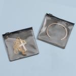Small Frosted PVC Jewelry Zipper Bags Custom Printed Transparent Waterproof