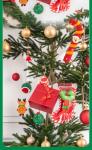 Christmas Interactive Pet Toy Gift Box Cartoon Plush Bone Flying Disc Santa