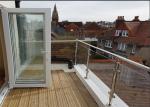 Tempered Glass Stainless Steel Glass Railing Floor - Mounted Brushed Treatment