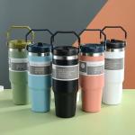 Straw Custom Stainless Steel 30oz Insulated Thermos Cup for Keeping Drinks Cold