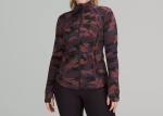 Plus Size Long Sleeve Thumb Hole Side Pocket Running Jacket Women