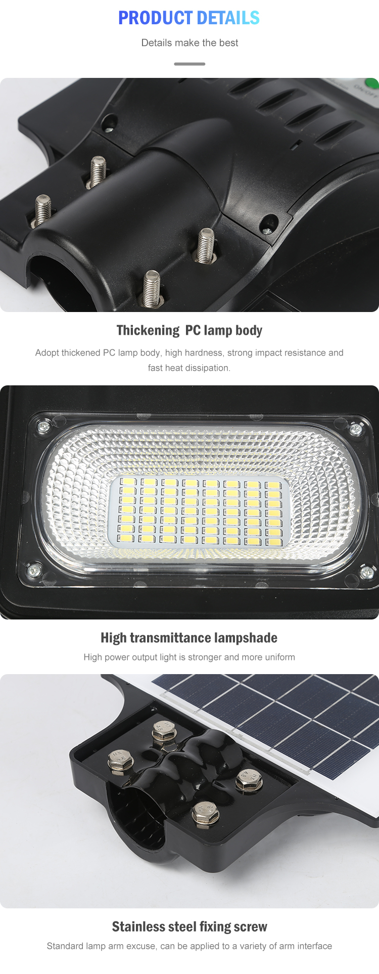 IP65 30 Watt 60 Watt Outdoor LED Street Lights Remote Control
