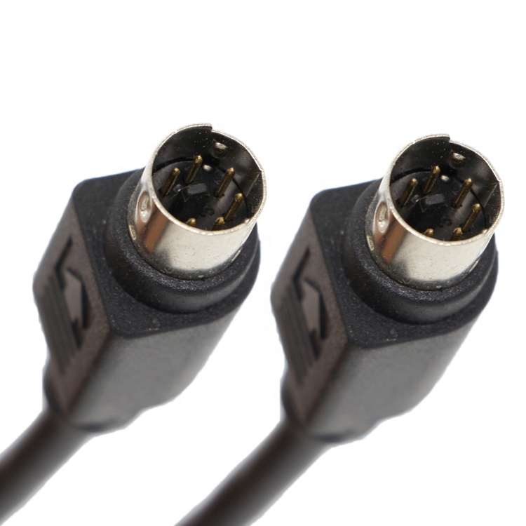 Custom 1M 3M Shield Male To Male Mini DIN 6 Pin cable