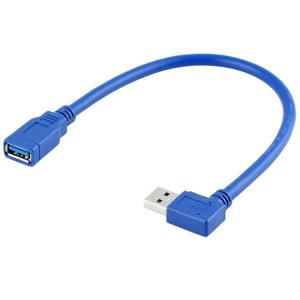 Wholesale High Speed 5Gbps 90 Degree Right Angle Male to Female USB 3.0 Type A Extension Cable from china suppliers
