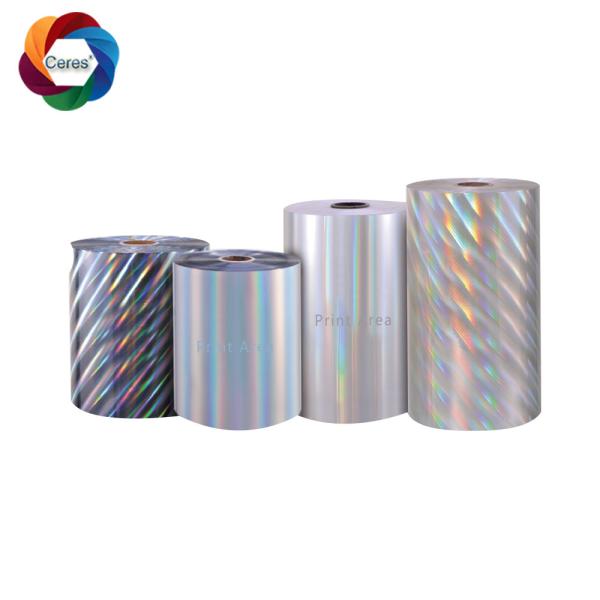 Silver BOPP Thermal Lamination Film 18 Mic Transparent Holographic Lamination