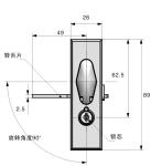 Chrome Plated Electrical Cabinet Door Lock Magnetic Black Zinc Alloy