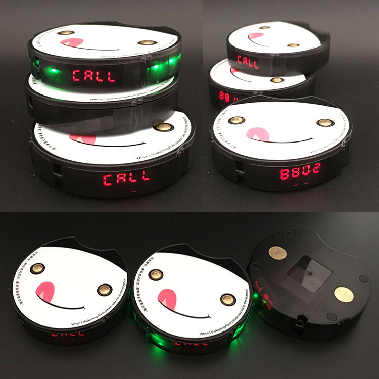 FM full waterproof guest vibrating wireless restaurant coaster pager with KPI to combine with POS system