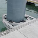 Sea Aluminum Pile Guide Dock Anti Corrosion For Floating Bridge Pile Cap