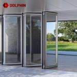 Insulated Prefab House Exterior Aluminum Folding Door Patio Double Glazing