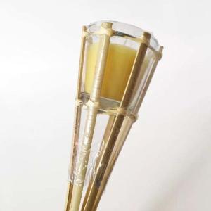 Wholesale Outdoor Party Natural Bamboo Torch With Refillable Replacement Metal Oil Canister from china suppliers