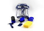 7 Pieces Horse Grooming Kit , PVC Grooming Set Horse Big Backpack Easy Carry