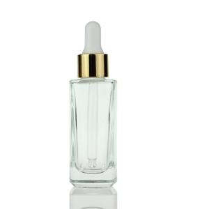 Wholesale 35ml Square Dropper Bottle Skincare Eyes Serum Cosmetic Glass Bottle from china suppliers