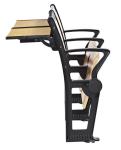 Mooden Folded School Desk And Chair For Double Student Aluminum Alloy Foot