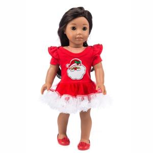 Wholesale Wholesale Girls and Doll dress clothing Santa Claus embroidery for 45cm 50cm 60cm Dolls Girl Doll Dress from china suppliers