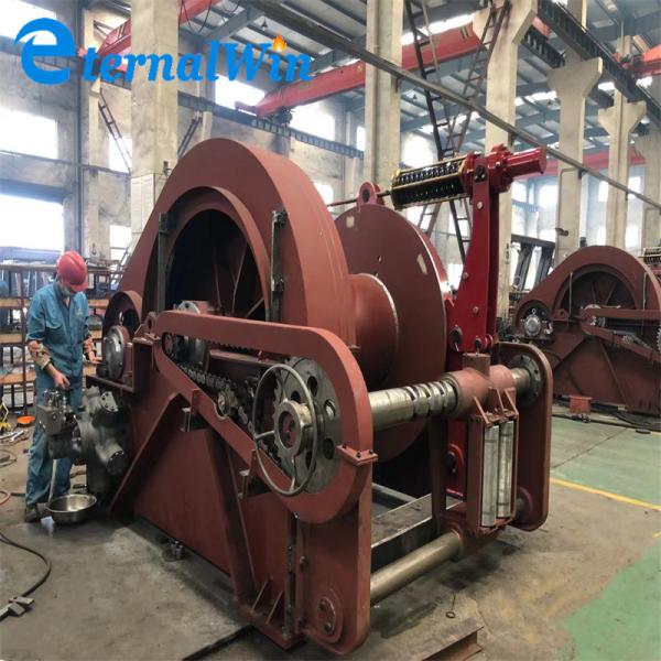 30 Ton Marine Hydraulic Winch Wire Rope 230 Volt Single Drum Hydraulic Mooring