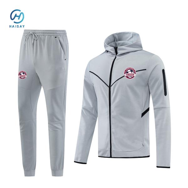 OEM Football Training Tracksuit Insulated Jacket Pants Moisture-Wicking Fabric