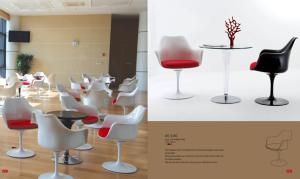 Wholesale Modern plastic dinning leisure tulip arm chair from china suppliers
