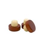 Wooden Stopper Made Out of Natural Solid Wood and Cork