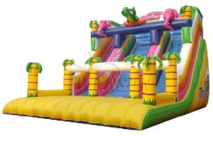 Wholesale 0.9mm PVC Material Large Inflatable Slide Jungle Theme For Adults / Children from china suppliers