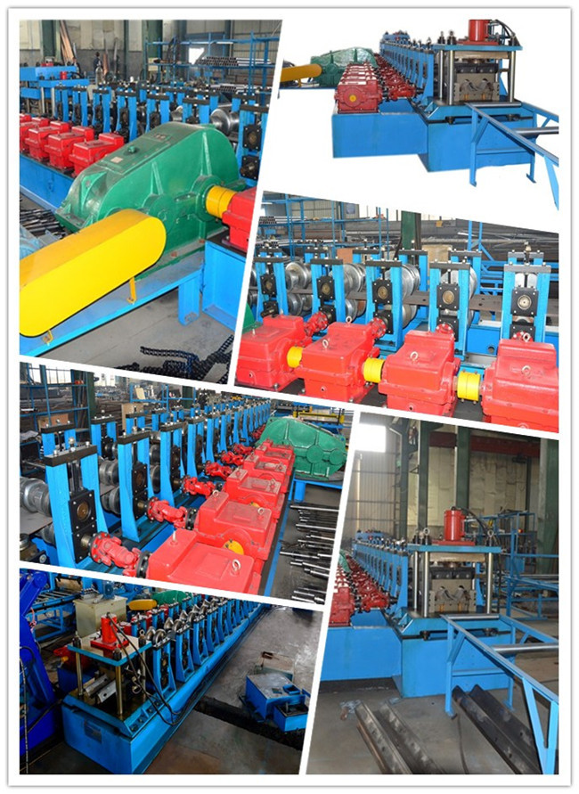 Euro Style Highway Guard Rails Roll Forming Machine With Mitsubishi PLC & Converter