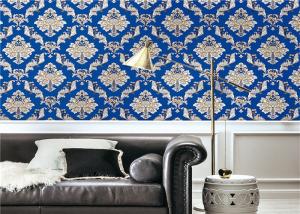 Wholesale Blue Waterproof Classic Vintage Wallpaper For Walls Background , Vinyl Materials from china suppliers