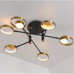Residential Spray Paint Sand Black LED Ceiling Light 6500k Cri80