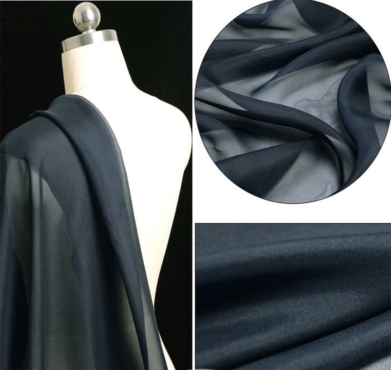 Lightweight 23.6gsm Plain Mulberry Pure Silk Organza Fabric Gauze Argentina 114cm