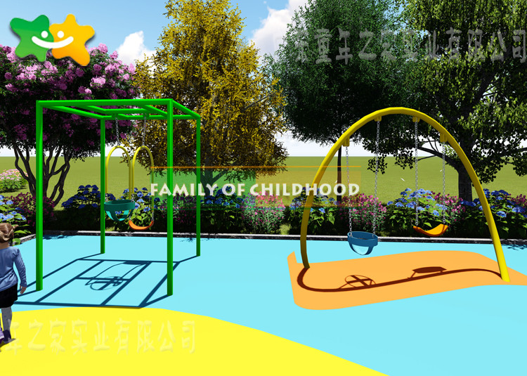 Kindergarten Plastic Kids Outdoor Playground Equipment Eco Friendly Non Toxic Material