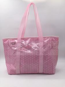 Wholesale Pink Coating Polyester Tote Diaper Bags Stylish Diaper Bags For Mom 33*27*14.5CM from china suppliers