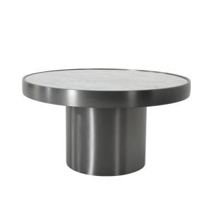Wholesale Round White Marble And Metal Accent Table Stainless Steel Base from china suppliers