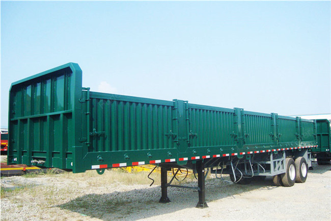 4 axle 80ton side wall semi trailer with mechanical suspension