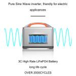 Multifunction Pure Sine Wave Portable Power Station 700W 267*220*170mm