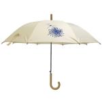 Fiberglass Ribs Metal Frame Auto Open Stick Umbrella Wooden Handle Umbrella