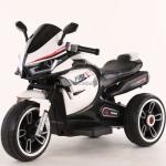 White Children's Electric Motorcycle Tricycle with Colorful Light and 380*2