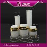 SRS wholesale plastic skincare airless acrylic jar and lotion bottle cosmetic