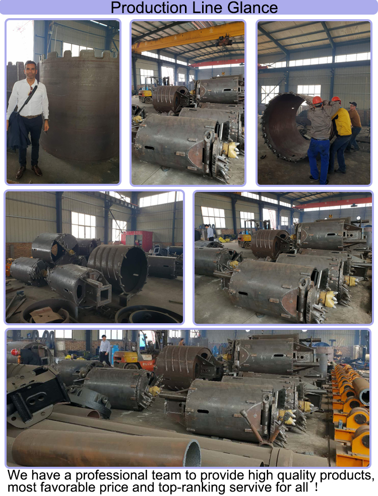 Heavy Duty Diameter 800mm Q345B Coring Bucket With Bullet Teeth