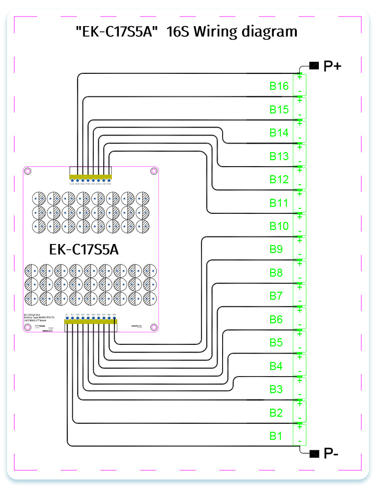 Lifepo4 48V 60V 5A Active Balancer 13s 14s 15s 16s 17s BMS For Power Bank