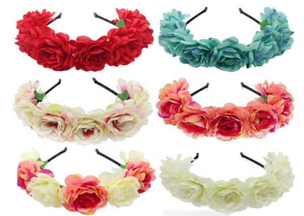 Korean bride plum hair hoop accessories elastic flower headband ladies hair