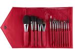 14pcs Wood Handle Synthetic Makeup Brushes Set With Copper Ferrule