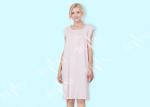 Round Neck Pure Cotton Sleeveless Nightdress With Lace Trim Pink Small Rose