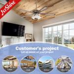 Traditional Ceiling Fan Light Satin Nickel Body 3 Light Kit AC Motor