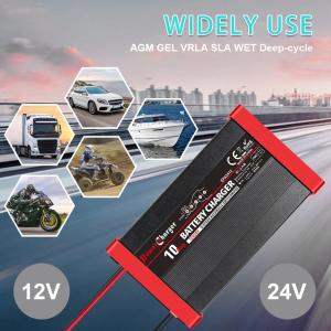 Wholesale Auto 5 Stage GEL AGM WET Smart Car Battery Charger 12V 24V 10Amp from china suppliers