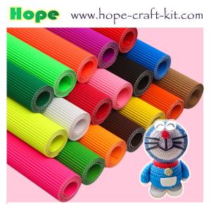 Wholesale Colorful craft corrugated quilling paper for DIY toys / handcraft kids hand-craft diy material A4 size customer size from china suppliers