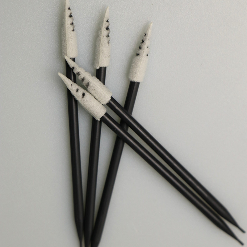 Spiral Point Head Disposable Foam Cleaning Swabs