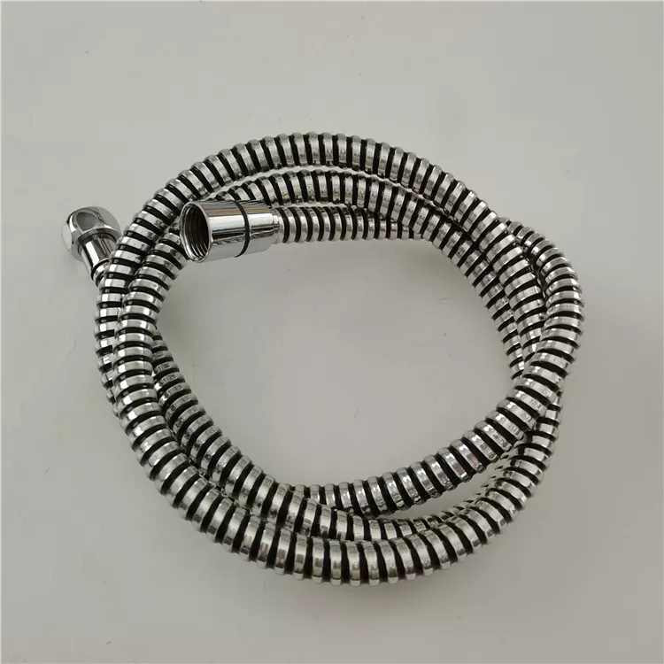Silver Black Bathroom Custom Length Ultra-Flexible PVC Shower Hose 1.5M With And Finish