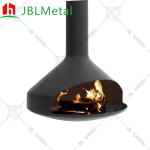 Indoor Home Wood Charcoal Ceiling Suspended Fireplace Black color