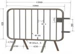 Australia Standard Crowd Control Barriers 25mm tubing for concert