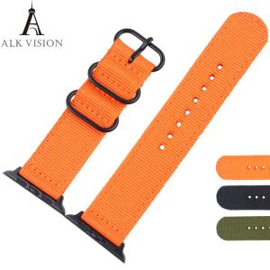 Wholesale Watchband for smartwatch applewatch Band straps canvas for iwatch 4/3/2/1 38mm 40 42mm 44 watch band 4 Black Sports Part from china suppliers