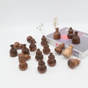 Wholesale Natural Wooden Gourd Shape Gourd Ornament for DIY Crafts Home Office Desktop Decoration from china suppliers